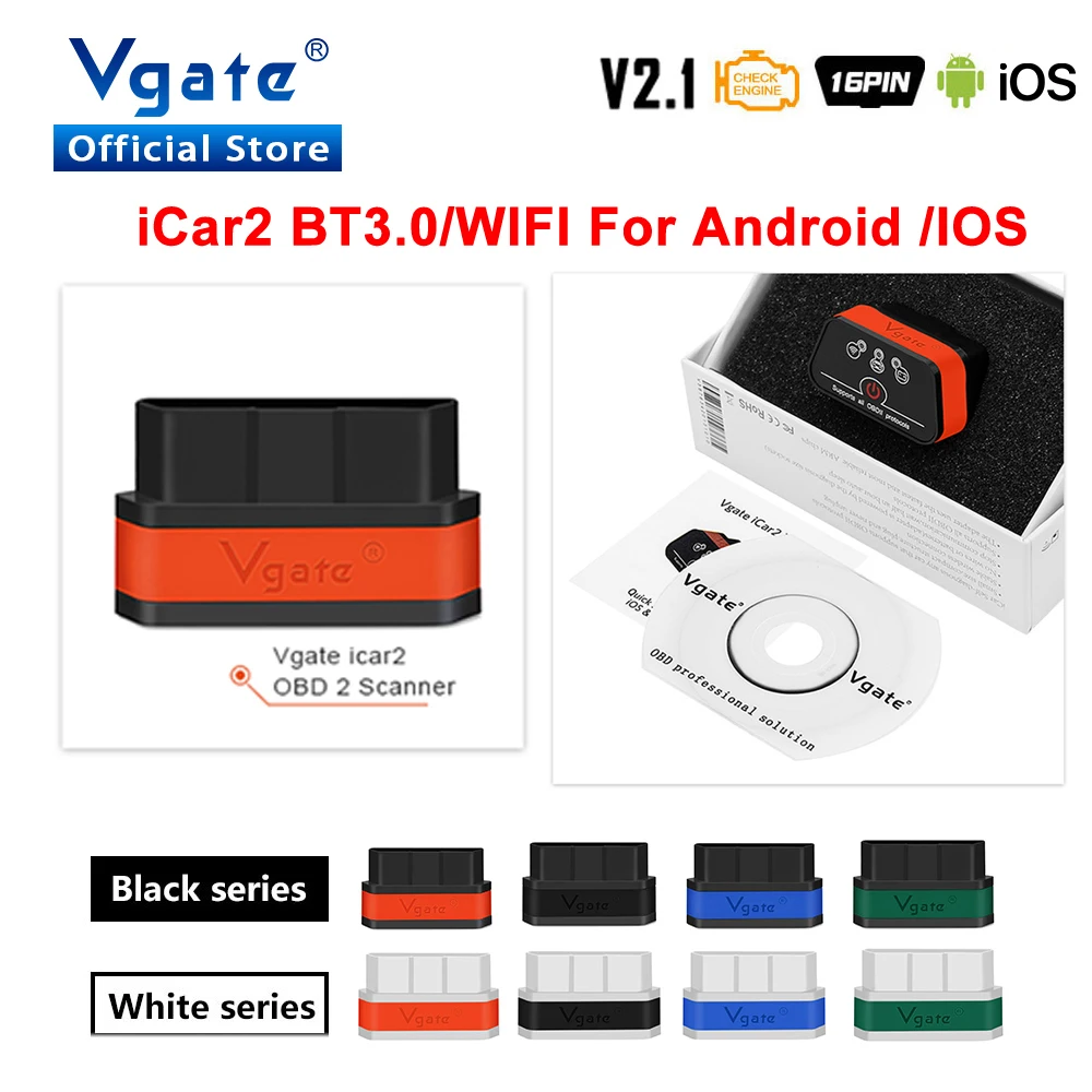 Vgate iCar2 ELM327 obd2 WIFI OBD 2 ODB2 Car Scanner Tool for IOS/Android BT-Wireless auto diagnostic scanner PK ELM 327 V 1 5 Vgate iCar2 ELM327 obd2 WIFI OBD 2 ODB2 Car Scanner Tool for IOS/Android BT-Wireless auto diagnostic scanner PK ELM 327 V 1 5
