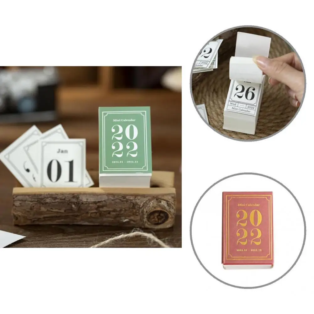 

Pretty 2022 Schedule Planner Notes Calendar Desk Calendars Portable DIY Craft