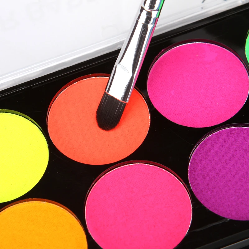 UV Glow in the Dark Face Body Art Paint Kit - 8 Colors Luminous Makeup with Brush for Party and Fancy Dress image 4