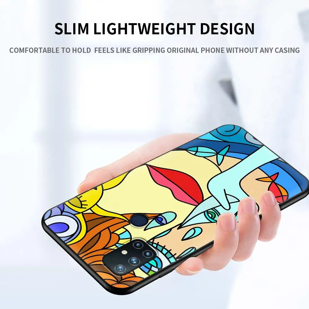 for oneplus 8 nord 7pro case for one plus z n10 5g 8t 7 pro n100 7t 6t full protection soft phone cover psychedelic trippy art free global shipping