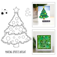 new christmas tree star pattern clear stamps for craft making scrapbooking album greeting card no metal cutting dies 2021