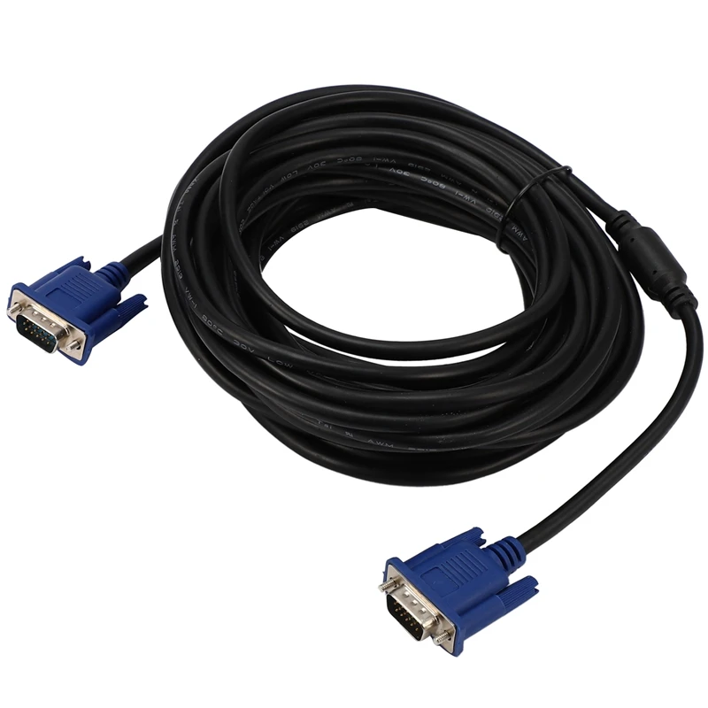10 м VGA кабель штекер 3 + 5 HD полностью проводной 15pin для ЖК ЭЛТ проектора ПК ноутбука