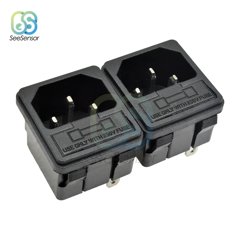 10A 250VAC 3 Pin AC 02 03 входной разъем Мощность Разъем гнездо держателя плавкого