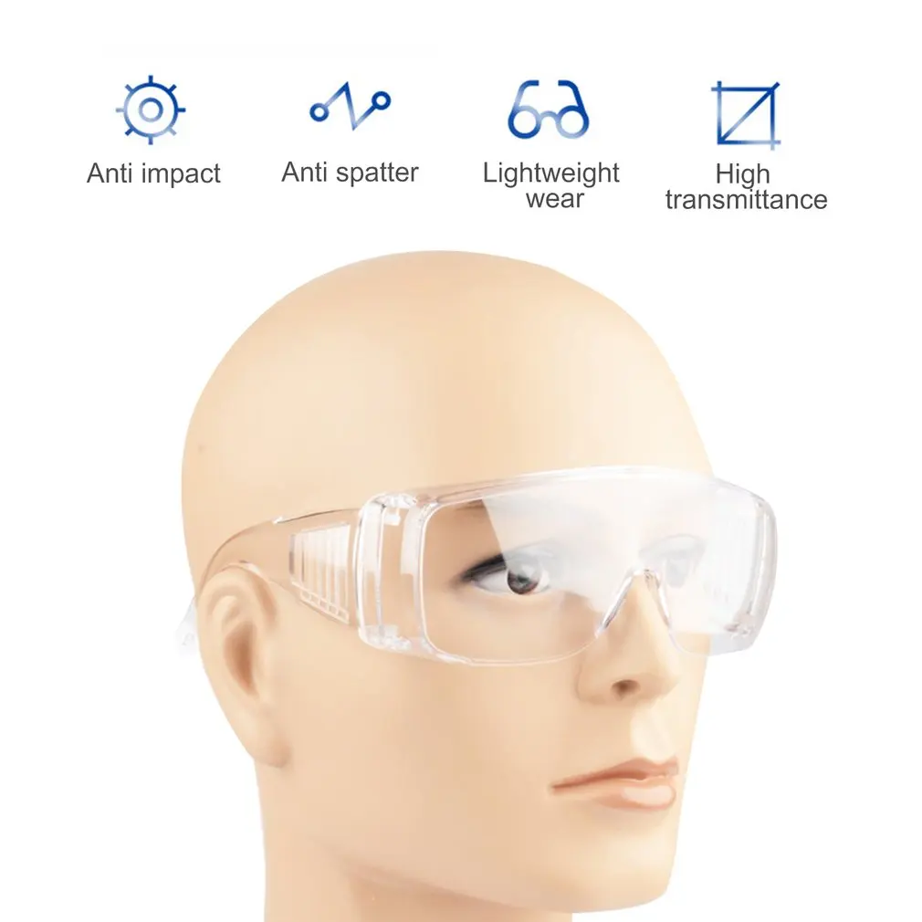 

Safety Glasses Lab Eye Protection Protective Eyewear Clear Lens Workplace Safety Goggles Anti-dust Supplies