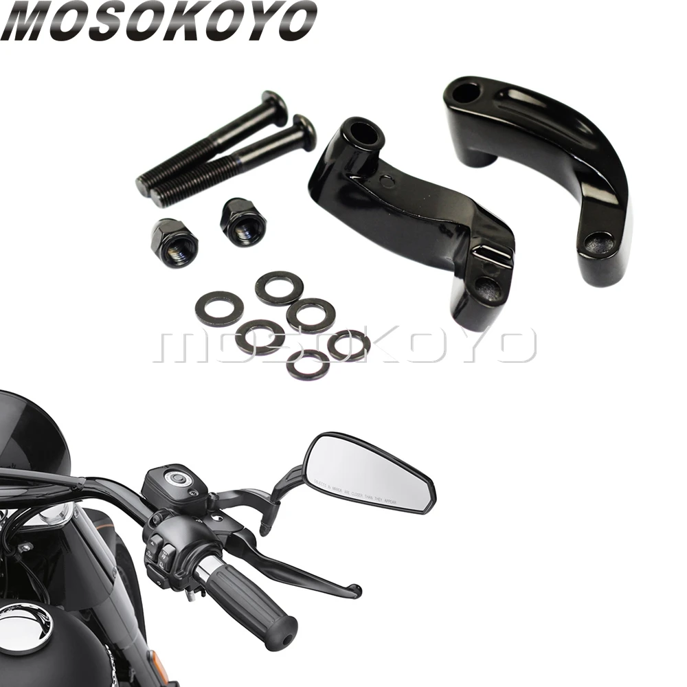 2 шт. адаптер для Зеркала Harley Softail Fat Boy Slim FLS 2006-2014 Wide Glide Street Bob | Автомобили и