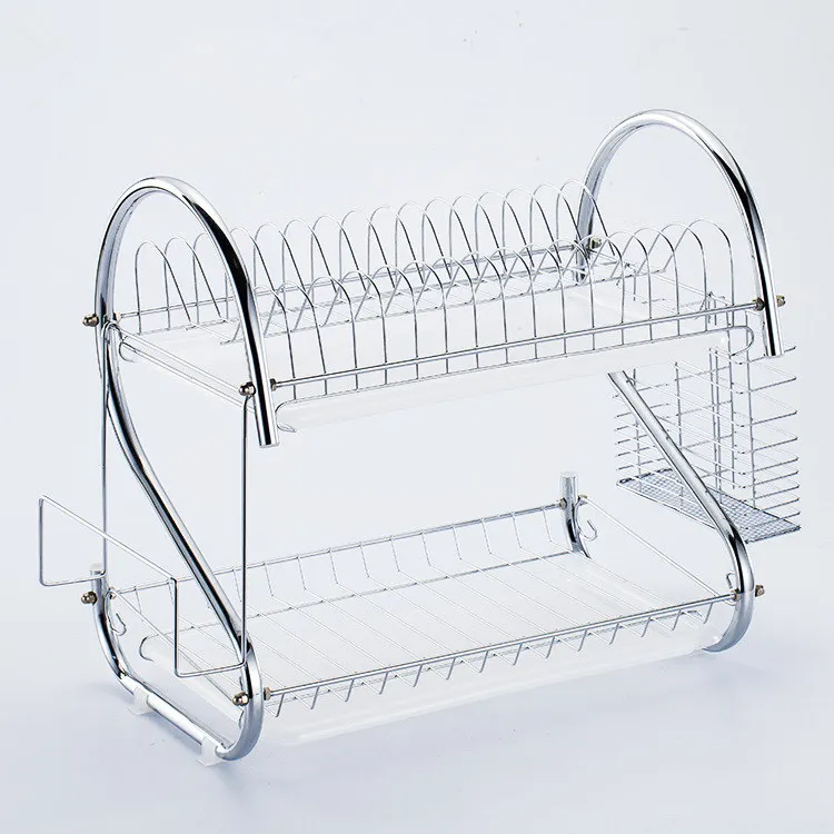 2 уровневая S образная сушилка для посуды из нержавеющей стали кухонная раковина