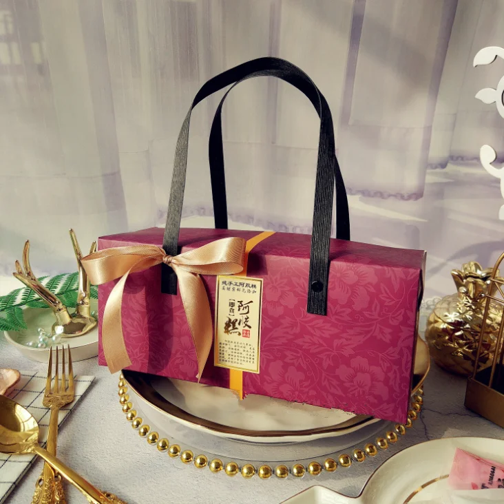 10pcs black cake box portable gift boxes Biscuit packaging cupcake cookie bag | Дом и сад