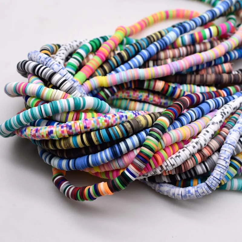 6mm DIY Jewelry Findings Clay Beads for Making Mix Color Design Bracelet Boho Necklace Spacer Colour Disk | Украшения и