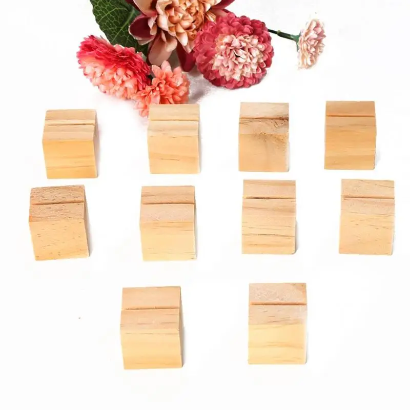 10 шт. деревянные настольные держатели для фотосессий визитная карточка задняя