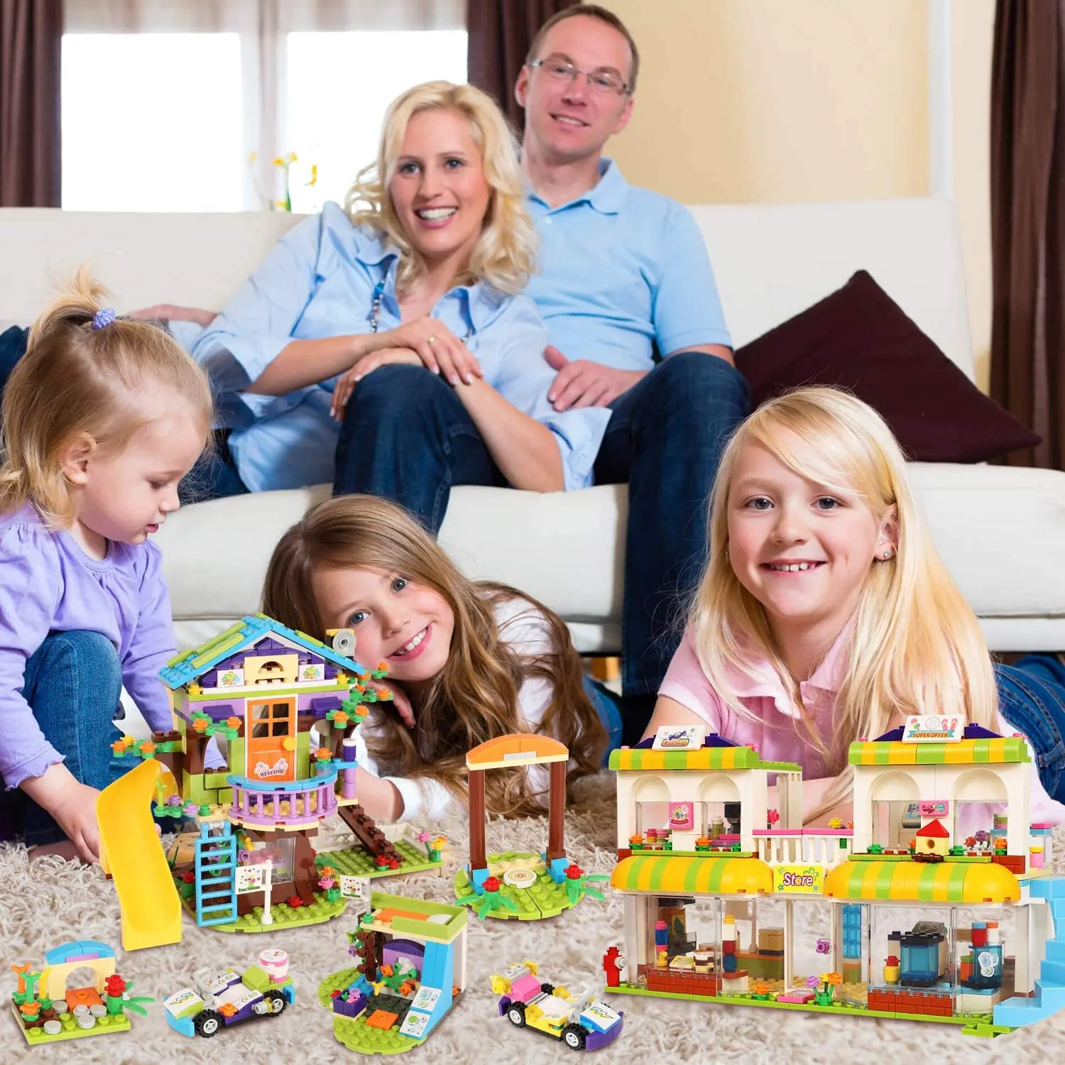 

Mia Adventure Tree House Building Blocks Stacking Bricks Compatible Girls Friends Blocks Kids Toys for Children Gifts