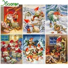 Набор для алмазной живописи 5D Diy, картины Санта-Клауса Стразы, алмазная вышивка, мультяшное искусство, фотообои, снег YY4453