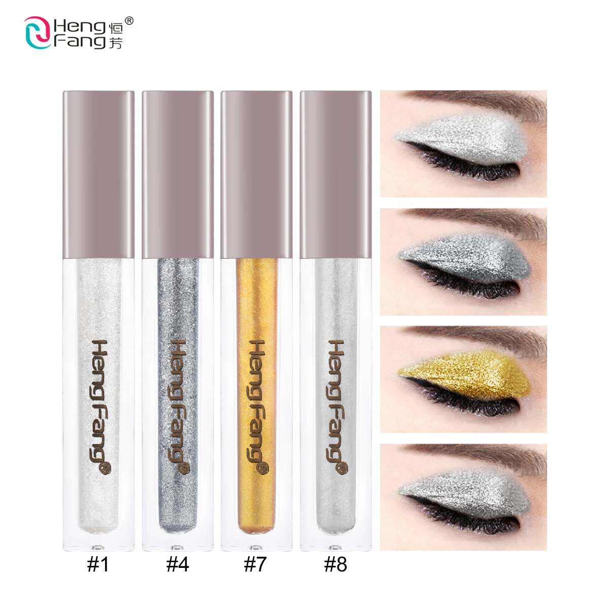 

HengFang Makeup 8 Colors Eyeliner Liquid Glitter Shinning Eye Shadow Cosmetic Gold Eyes Colorful Cosmetic Pigment Powder #52272