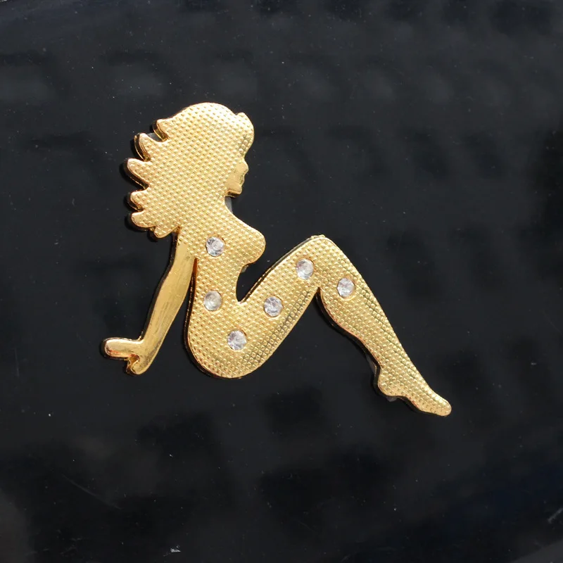 3D твердое металлическое приспособление для автомобиля Лента сверло девушка