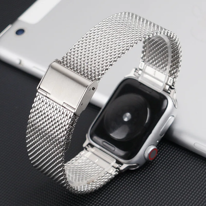Milanese Watchband for Apple Watch 6 5 4 44mm 40mm Stainless Steel Replacement Bracelet Band Strap for iwatch 1 2 3 38mm 42mm