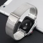 Сменный ремешок из нержавеющей стали для часов Apple Watch 6, 5, 4, 44, 40 мм, iwatch 1, 2, 3, 38 мм, 42 мм