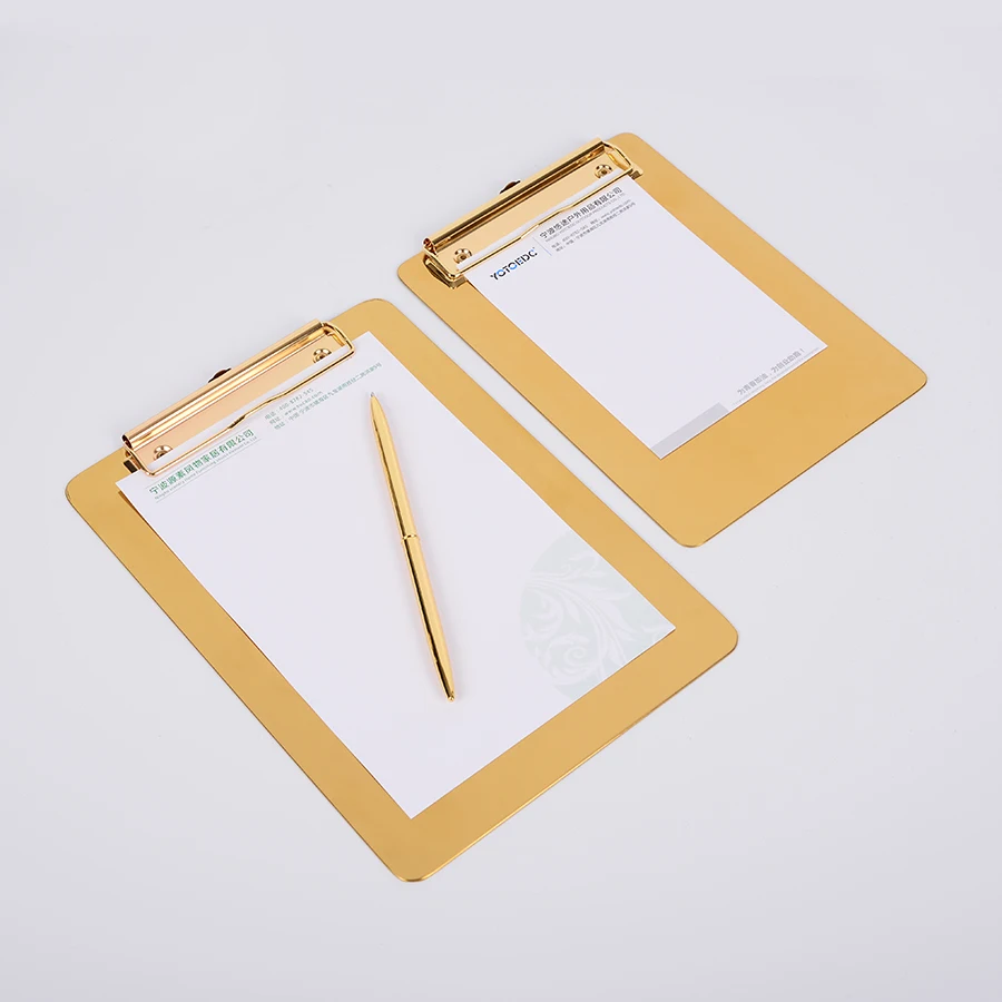 

Golden Writing Board Clip Nordic File Folder Metal Writing Board Ins Stainless Steel Point Menu