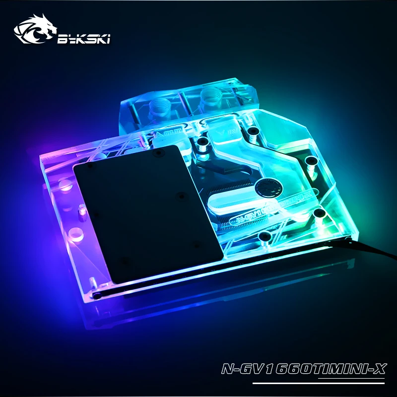 Bykski N GV1660TIMINI X GPU водный блок для Gigabyte1660Ti MINI ITX OC 6G Полное покрытие графическая