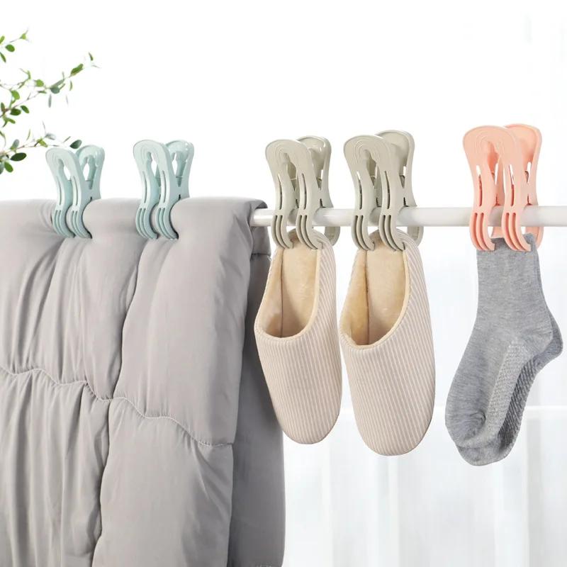 

1 PC Plastic Large Drying Clip Household Multi-function Clothing Windproof Clip Double-tooth Drying Quilt Clothespin Clip