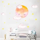 Zollor водоцветная Луна облако звезда Настенная Наклейка гостиная спальня детская комната прикроватная креативная декоративная наклейка