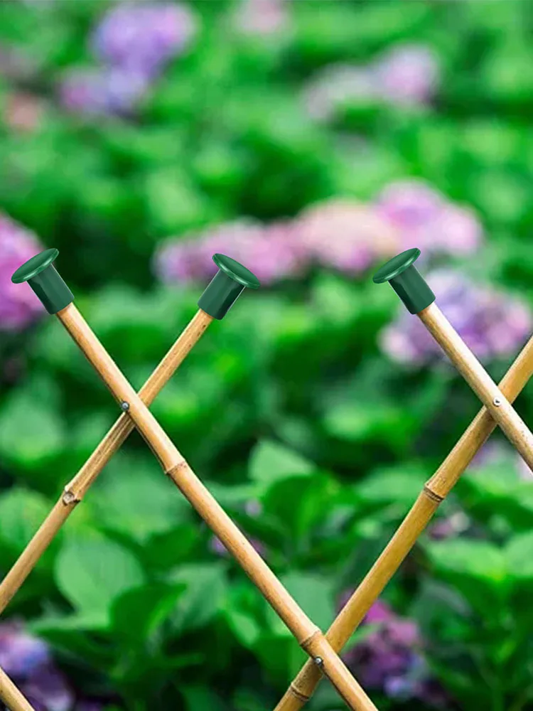 

Garden Cane Bamboo Caps 48 Pieces Soft And Durable Green Rubber Protectors Rubber Bamboo Canes Toppers For Safe Gardening