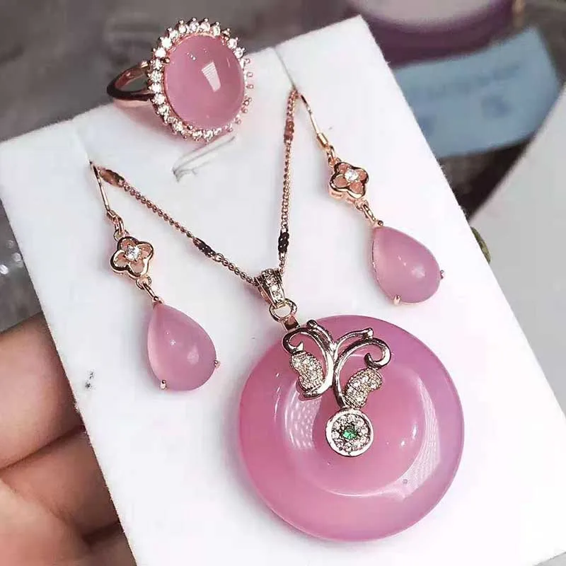 S925 чистое серебро натуральный порошок фиолетовый нефрит безопасности серьга с