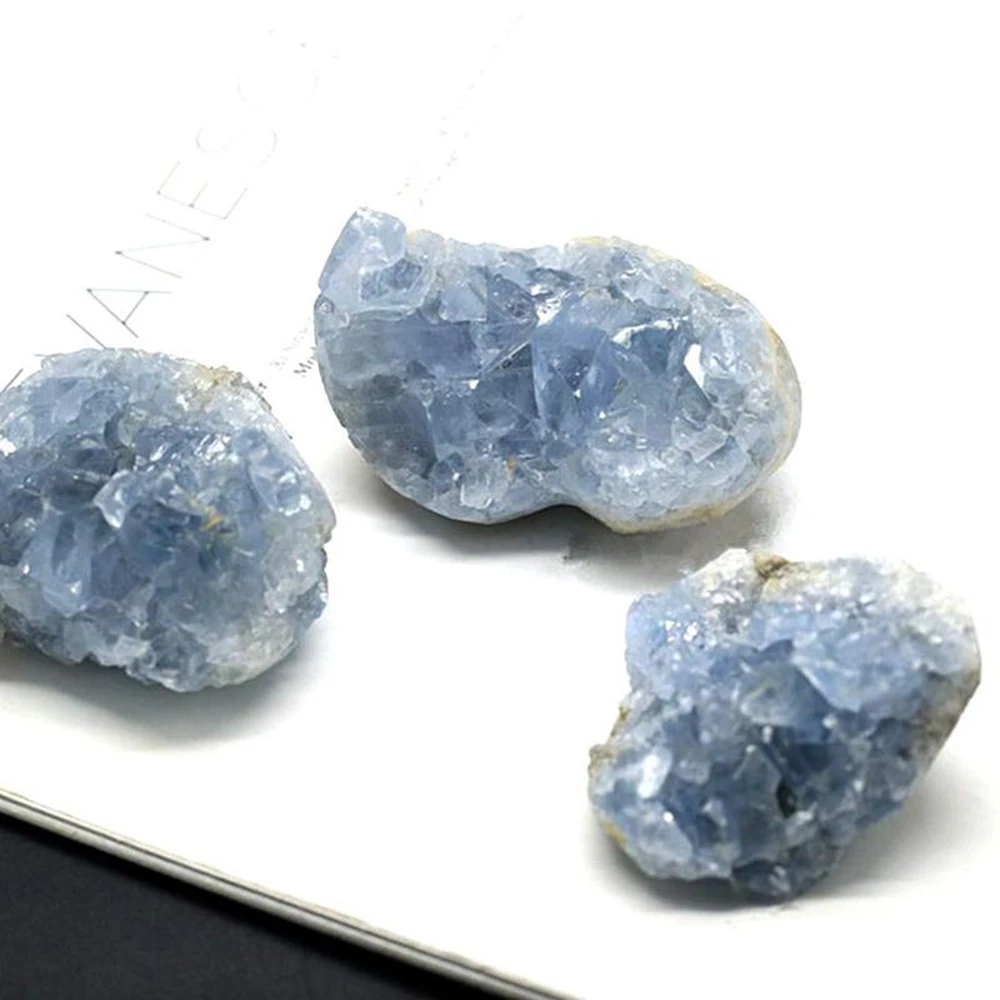

1Pc 45-105g Natural Raw Amethyst Quartz Healing Chakra Crystal Cluster Blue Celestite Mineral Crafts Home Decoration Ornament