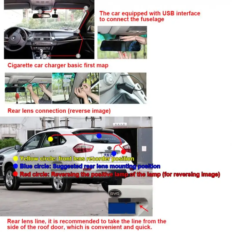 4 3 дюймов Двойной объектив Видеорегистраторы для автомобилей Камера Full HD 1080P 170