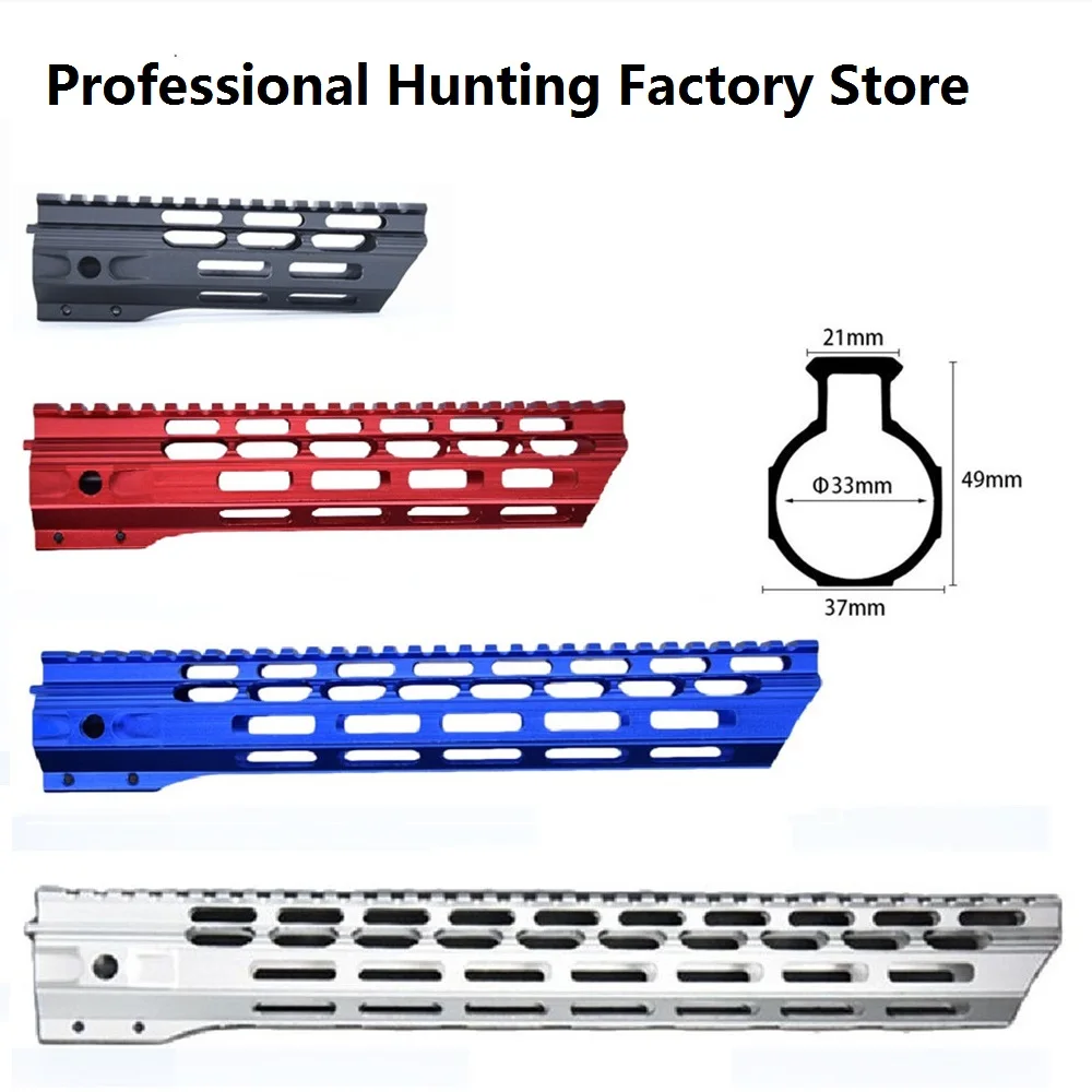 

Ar15 Handguard Quad Rail Set 7 10 12 15 Inch Picatinny Mlok Handguard Rails Free Float for AEG M4 M16 AR15 for Hunting Shooting