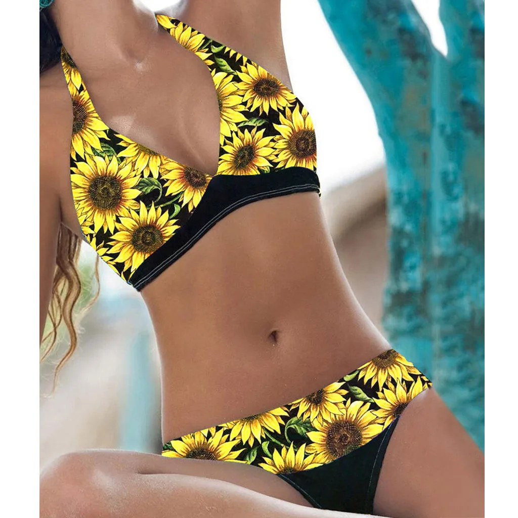 

woman bikini swimsuit 2020 bikini Push Up High Cut V Neck Two Pieces Bikini set Swimwear sexy Swimsuit Beachwear Swimming suit