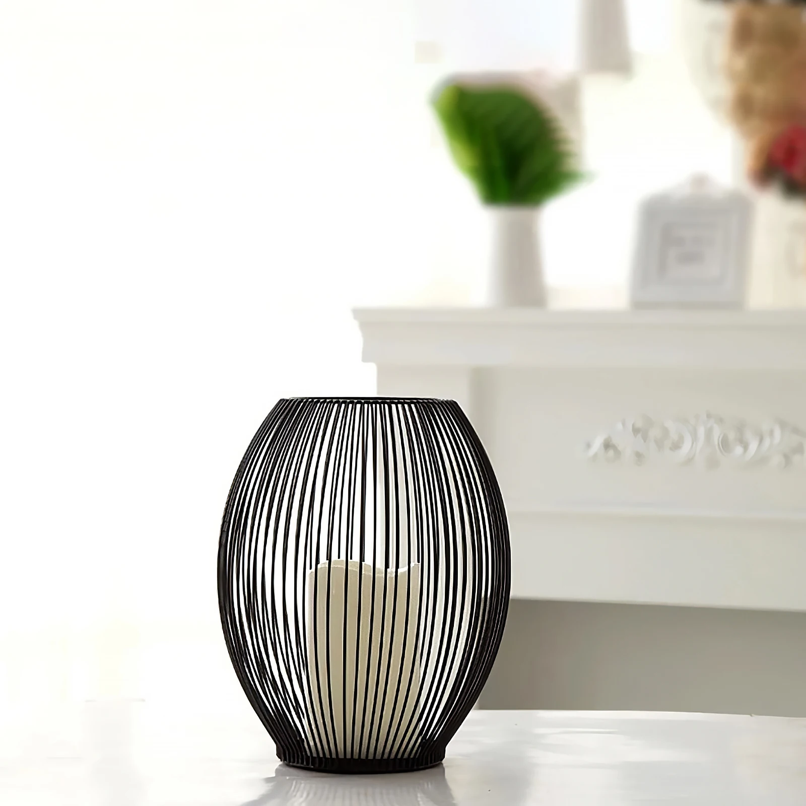 Железный геометрический подсвечник Европейский металлический ручной работы