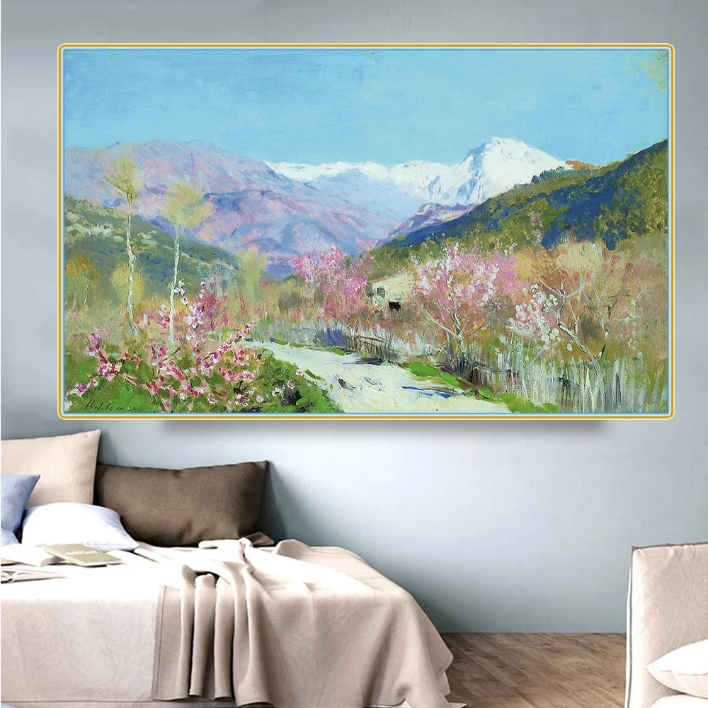 Citon Levitan Isaak Iliich Spring Весна в Италия Canvas холст картина маслом художественный постер