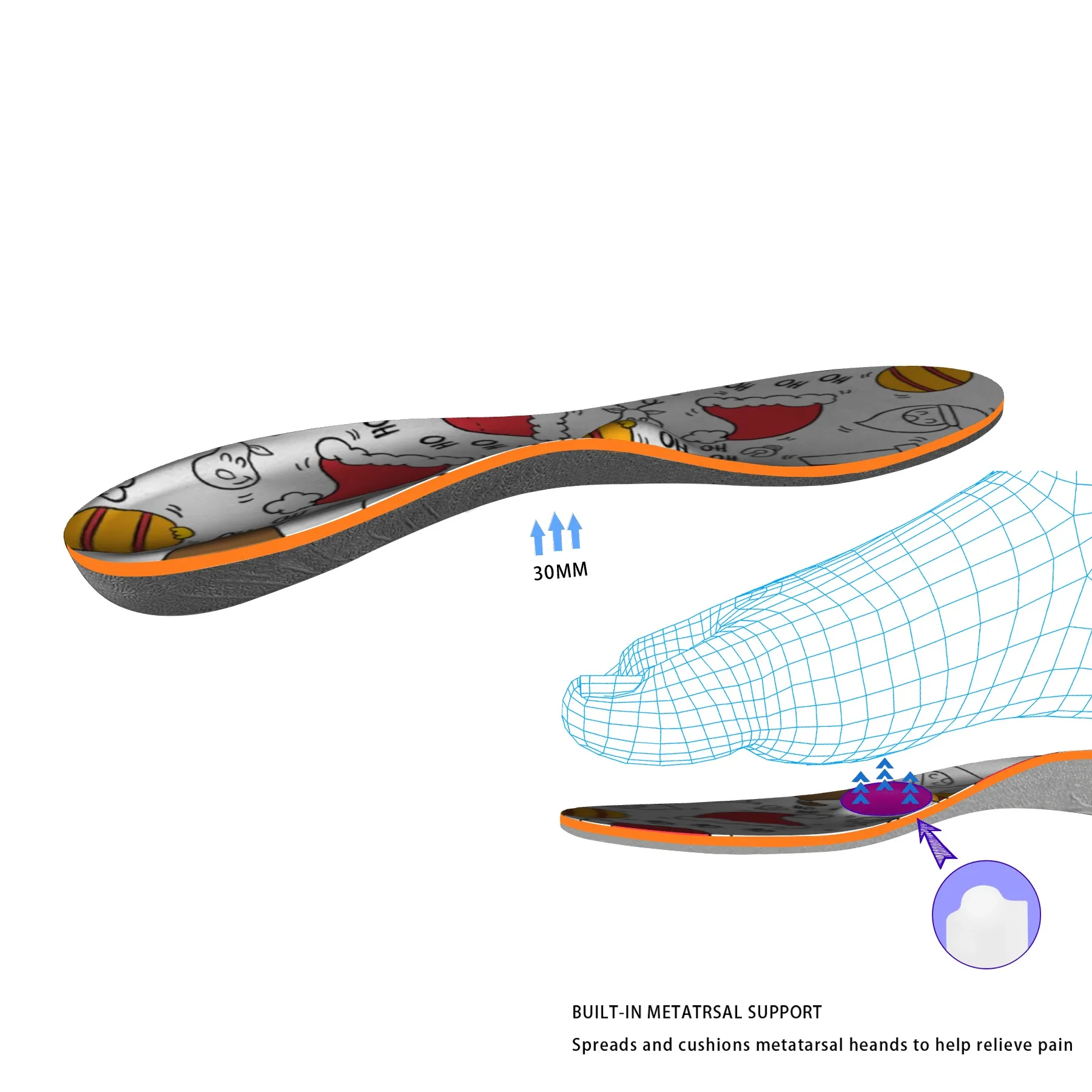 Фото Full-Length Foot Arch Insole For Pain Relief Promote Blood Circulation Sports Gentleman Shoes Обувь Full-Length Foot Arch Insole For Pain Relief Promote Blood Circulation Sports Gentleman Shoes Обувь