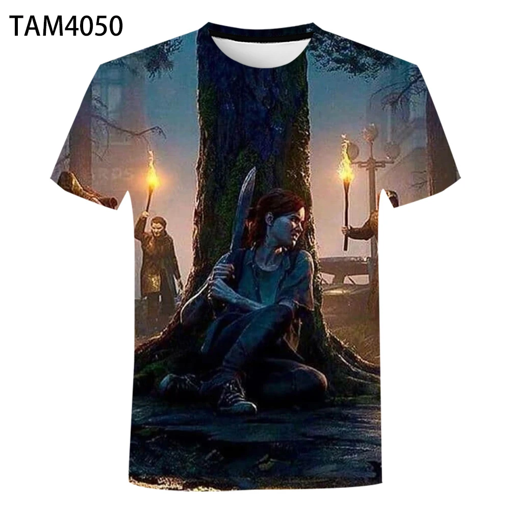 

2021 Fashion New Cool T-shirt Short Sleeve Children's Cute Top Print Man / Woman 3D The Last of Us Summer Spring and Summer Tees