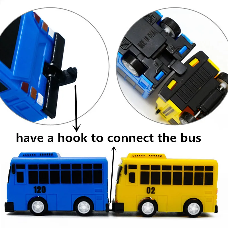 New 4pcs/set Anime Tayo The Little Bus Educational Toy Cartoon Mini Plastic Pull Back Car Model For Kids Christmas Gifts | Игрушки и