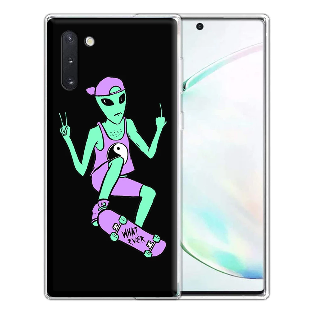 Силиконовый чехол Alien Art для Samsung Galaxy S20 Ultra S10 S10E S9 S8 S7 Note 10 9 8 Plus Edge | Мобильные