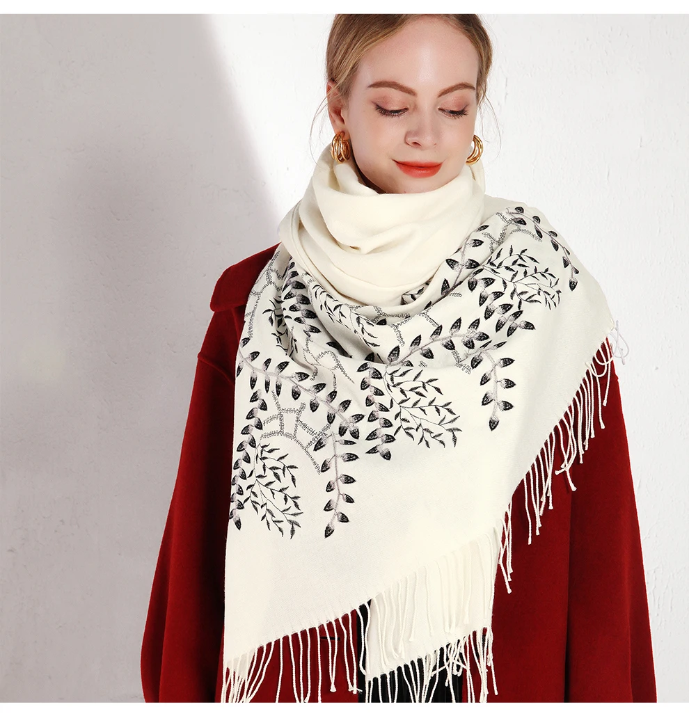 Клетчатый женский зимний теплый шарф, шарф для женщин, одеяло, шали, мягкий кашемировый шарф, шарф, роскошные брендовые модные шарфы и шали