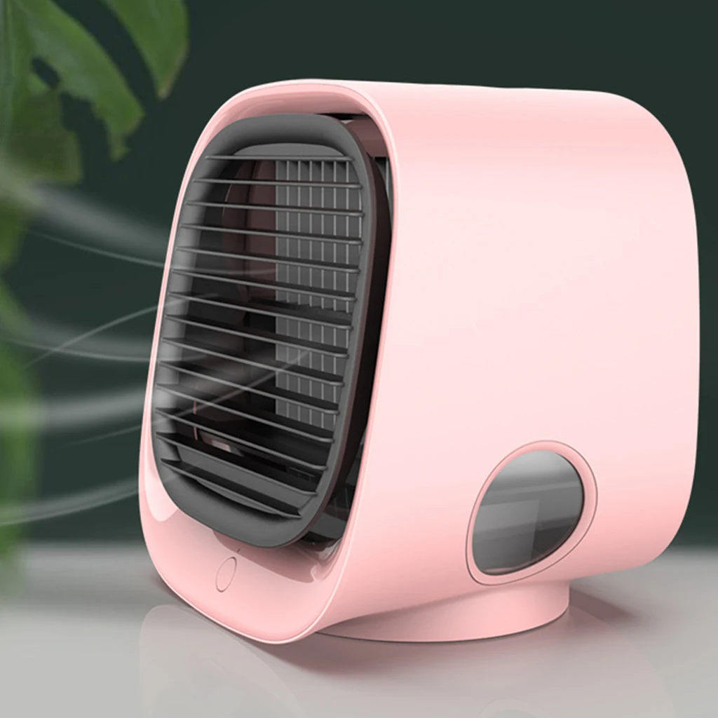 

Portable Mini Desktop Air Conditioner With Night Light Mini USB Water Cooling Fan Humidifier Purifier Multifunction Summer Fan