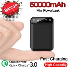 Power Bank 50000mAh Mini Portable Mobile Charger with Dual USB Ports Outdoor Travel External Battery for Xiaomi Samsung Iphone