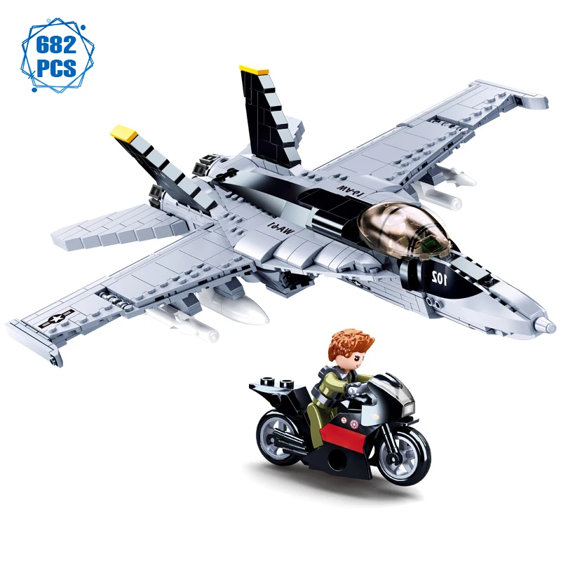 

Конструктор Военный боец Moc, креативная модель летающего самолета, строительные блоки, игрушки для мальчиков, подарки