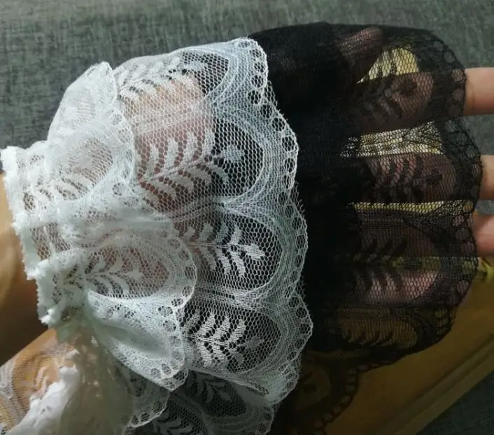 

1Yards High Quality Lace Fabric 9cm white Tulle Embroidery Guipure Lace Fabric Ribbons For Sewing Wedding Dress Crafts Lace K22