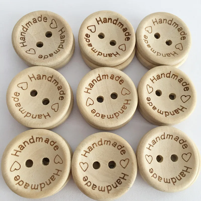 

50/100Pcs Wooden Buttons Clothing Decoration Wedding Decor Handmade Letter Love DIY Crafts Scrapbooking For Sewing Accessories