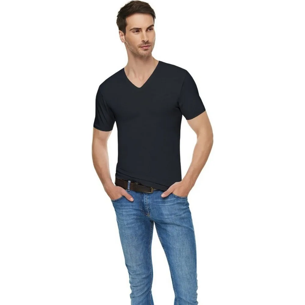 

Футболка мужская черно-белая из 100% хлопка, в турецком стиле