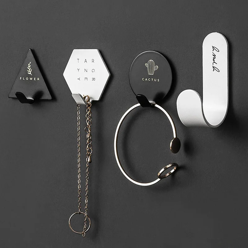 4/8 шт. минималистский украшения дома ретро вешалка декоративная клейкая крюк в