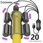 Мощный вибратор для головки пениса, тренажер для пениса, секс-игрушки для мужчин, массажер для пениса, задержка эякуляции, 20 скоростей, Мужская мастурбация