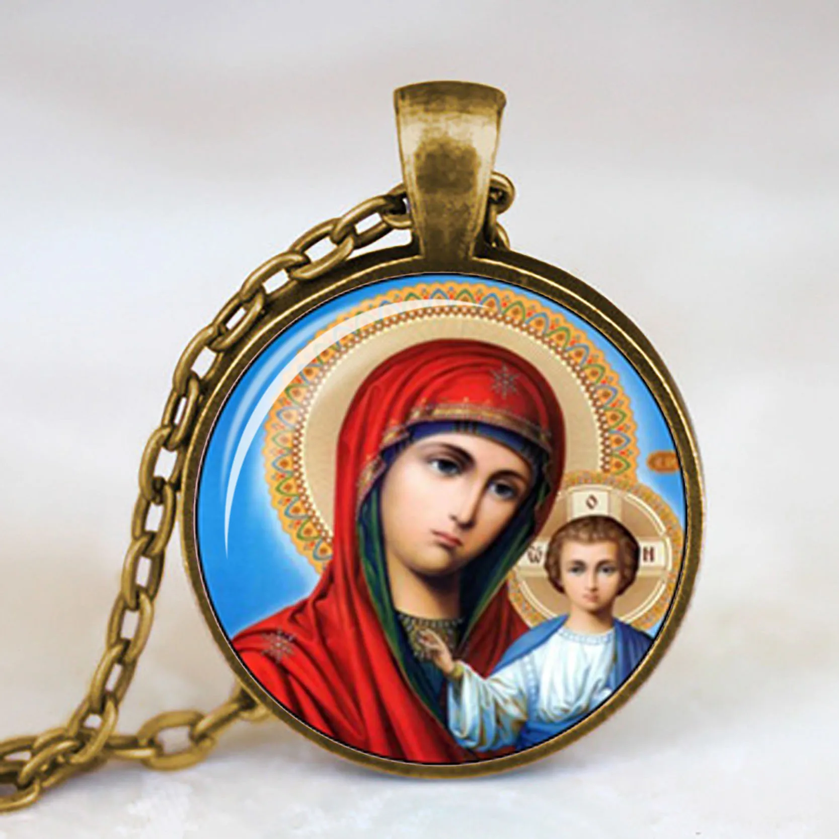 Благословенная девственная Мария мать детское ожерелье Иисус Христос