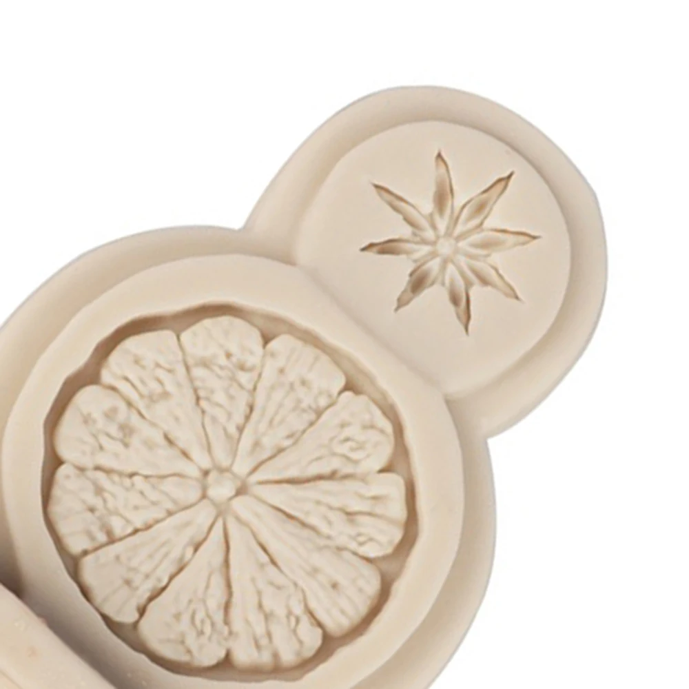 Звезда анис корица лимон ломтик силиконовая форма лист помадка для украшения