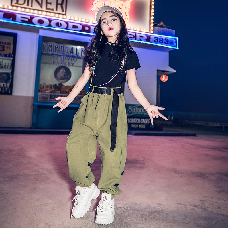 Детские джазовые костюмы новый комплект в стиле хип хоп летний костюм для