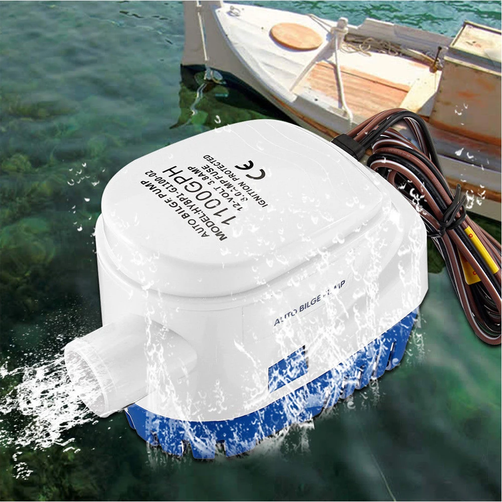 

Motor Fully Automatic Houseboat Accessories Water Portable Yacht Fishing With Float Switch Submersible Boat Electric Bilge Pump