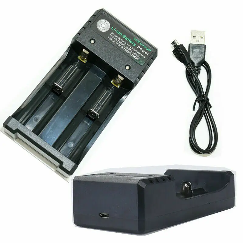 3,7 V 18650 Зарядное устройство литий-ионная аккумуляторная батарея USB независимой зарядкой портативная электронная сигарета 18350 16340 14500 батарея Зарядное устройство