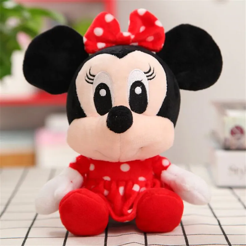 Minnie 17-20 см disney Pixar Cars 3 Микки Маус Минни плюшевые игрушки куклы мягкие животные стежка Тигр Vigny Медведь Детские подарки на день рождения - Цвет: Minnie